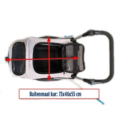 Trixie Hondenfietskar Opvouwbaar Grijs