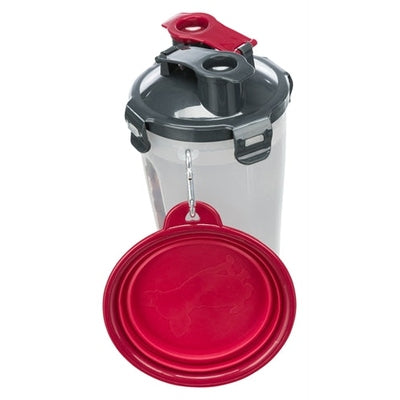 Trixie Waterfles / Voerfles Inclusief Reisbak Kunststof / Silicone
